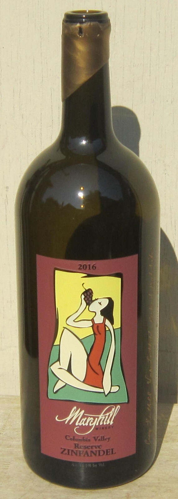 Large MARYHILL WINERY Etched WINE BOTTLE 2016 Reserve Zinfandel 3L #8 of 75