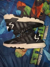 Adidas Nite Jogger Black Boost Athletic Sneakers ee6481 Mens Sz 6 