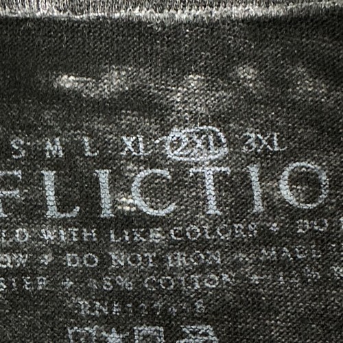 AFFLICTION Polo Shirt LIVE FAST Black/Gray Short Sleeve Mens 2XL Wings Graphic - Picture 7 of 7