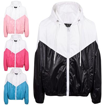 A2Z 4 Kinder Jungen Mädchen Windbreaker Duschfest Kontrast Übergangsjacke