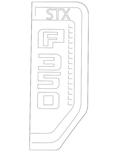 NEW OEM Ford Nameplate RH Front Fender 2017-2022 F-350 Superduty HC3Z-16720-FA