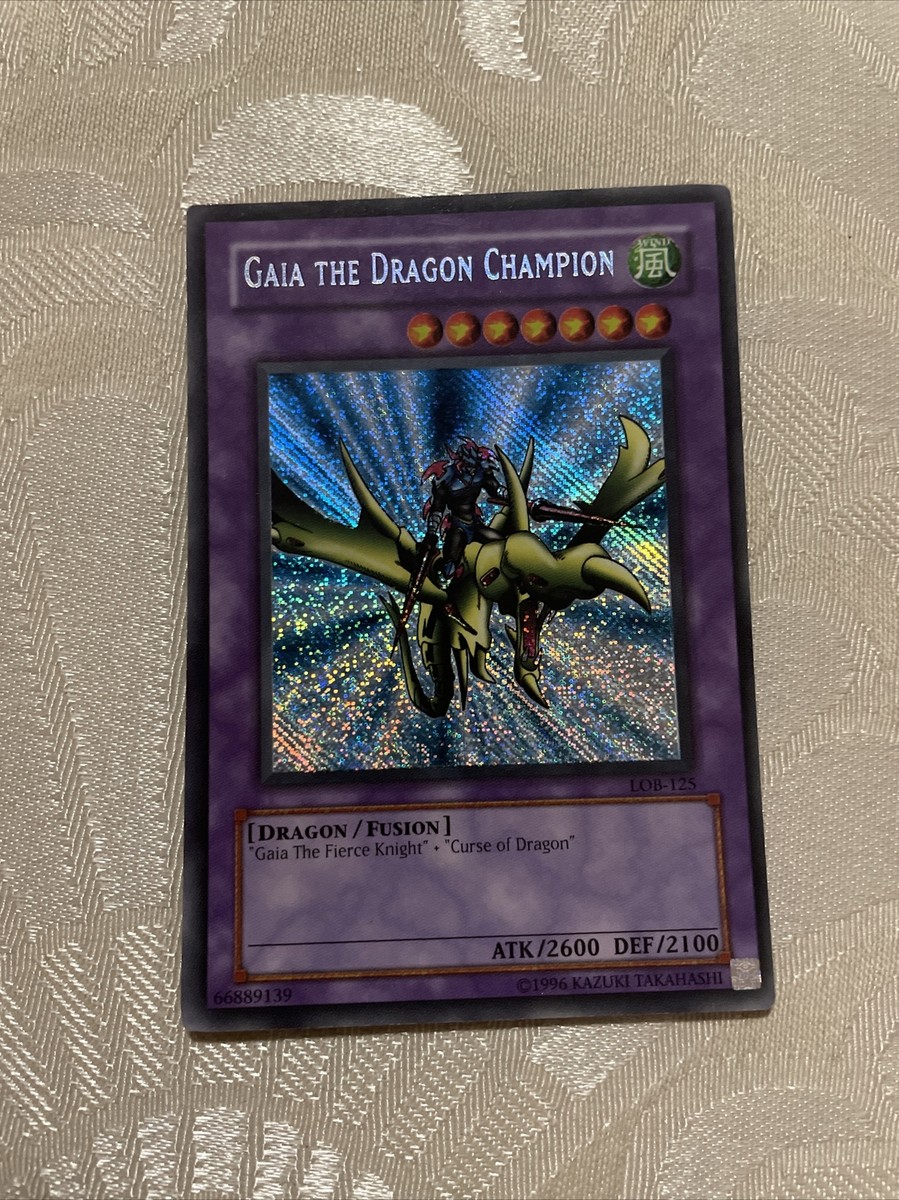 Yugioh Gaia The Dragon Champion LOB-125 MISPRINT REVERSE FOIL Holo