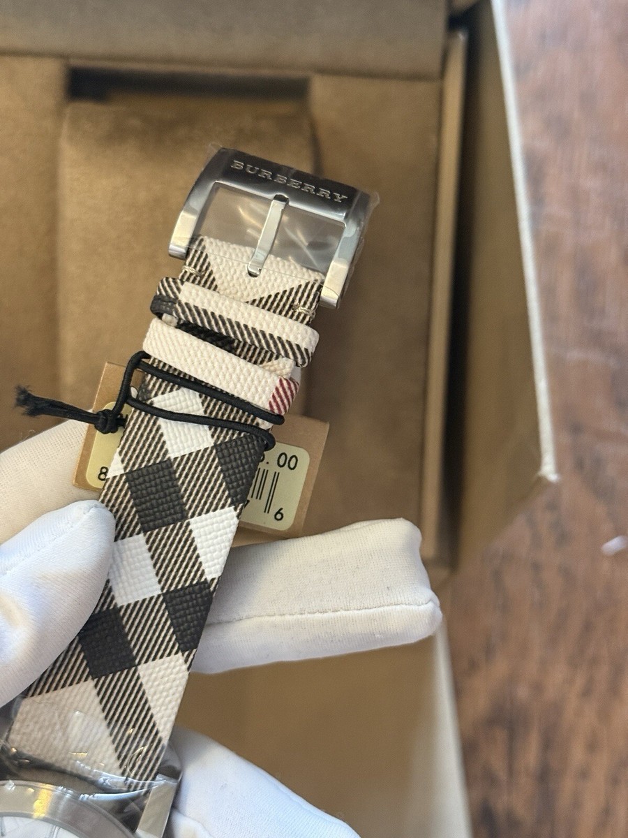 Burberry Nova Check Silver Case Wrist Watch (BU9357) for sale