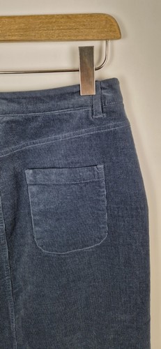 SEASALT DUALITY MIDI SKIRT UK 12 BLUE NEEDLECORD CORDUROY BUTTONS THROUGH FRONT - Picture 8 of 12
