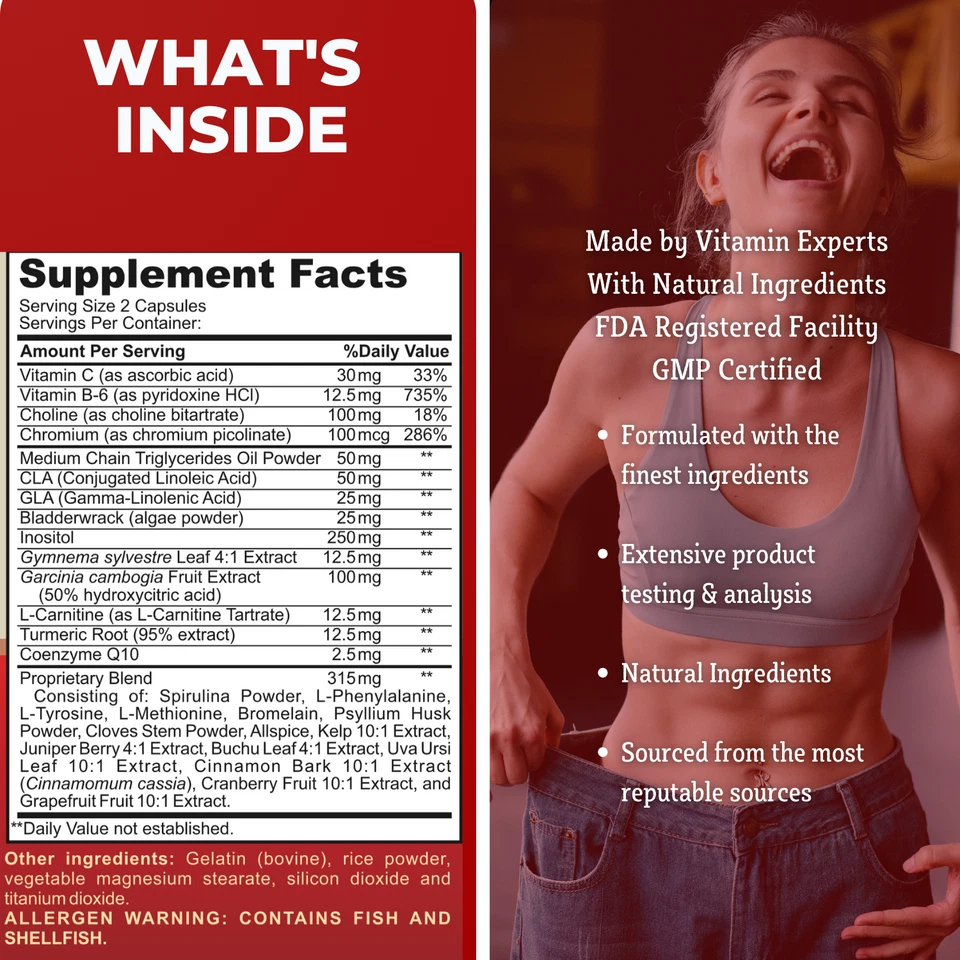 BurnWell Monster Test Quemador de Grasa para Hombres AM Día + PM Noche Píldora de Dieta para Pérdida de Peso Foto 4 de 4