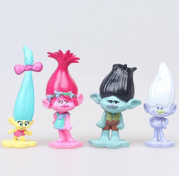 Juego de 12 piezas Trolls Poppy Branch figuras de acción adornos para pasteles - Nuevo Foto 3 de 4