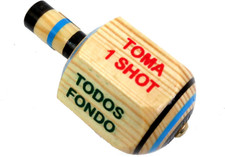 Toma Todo Party Drinking Game Wood Pirinola Spinning Top 1 Pack 