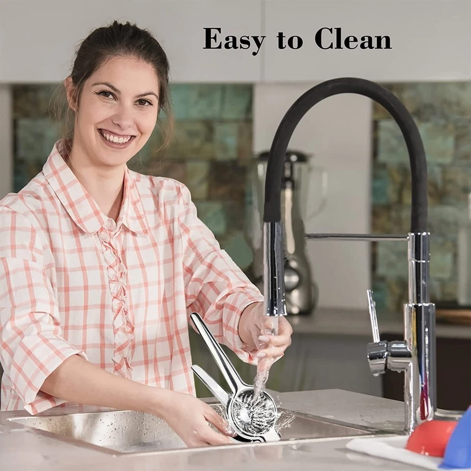 Spremiagrumi manuale per limone, estrattore di agrumi in acciaio inox - Immagine 3 di 4