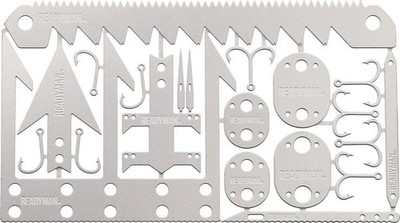 Readyman Wilderness Survival Card Verschiedene Überlebens-Tools Made in USA