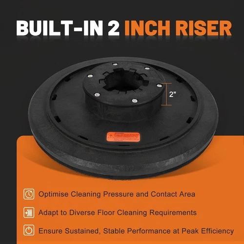 DILOMBER 16" FLOOR BUFFER PAD DRIVER HOLDER ATTACHMENT WITH 2" RISER FITS 17" - product listing photo