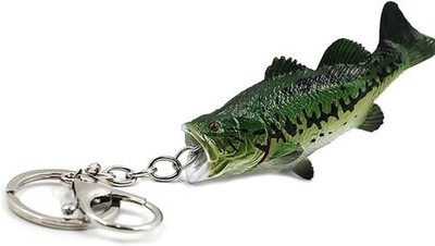 Bass Fish Keychain - 3D Creative Fishing Lures Largemouth Trout Tuna Key Chain F