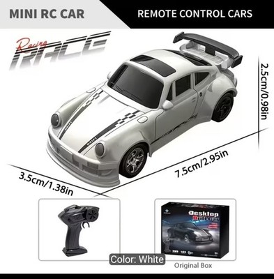Mini RC Drift Car 1:64 Scale, Radio Control Car with LED Lights  2-Speed Mode...