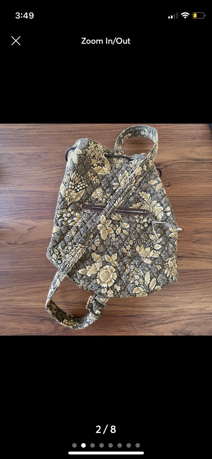 Vera Bradley Sling Bucket Backpack Java Leaf Prin… - image 2