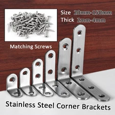 L Shape Corner Braces Brackets Stainless Steel 90° Corner Brackets Fastener