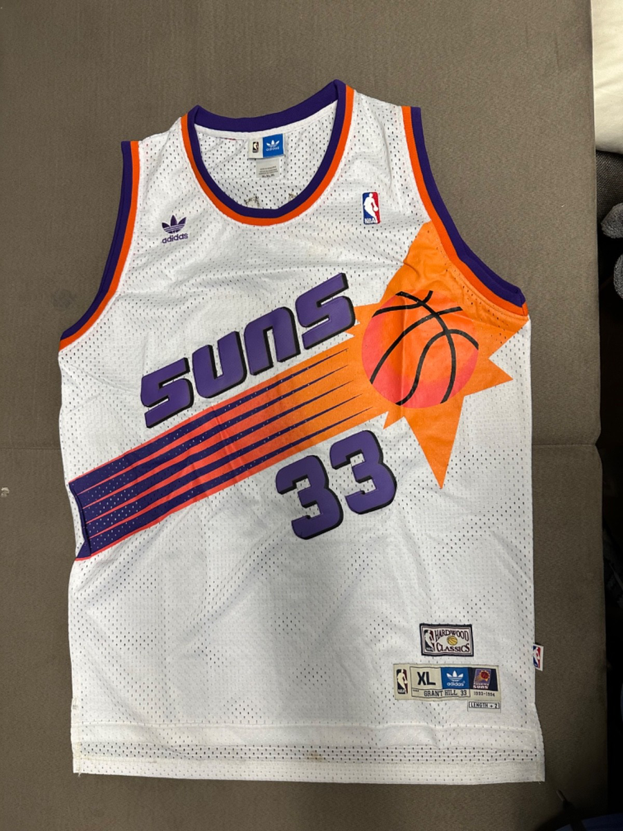 ADIDAS PHOENIX SUNS retro HILL #33 swingman NBA Jersey WHITE XL
