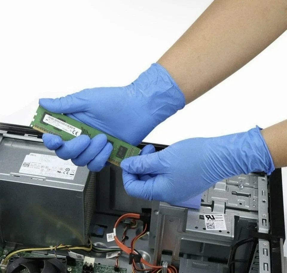 1000 guantes desechables de nitrilo (examen sin látex sin polvo) talla mediana Foto 3 de 4