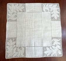 VINTAGE HANKY FINE LINEN PUNCH WORK DESIGNS WEDDING FORMAL BEAUTIFUL NEW