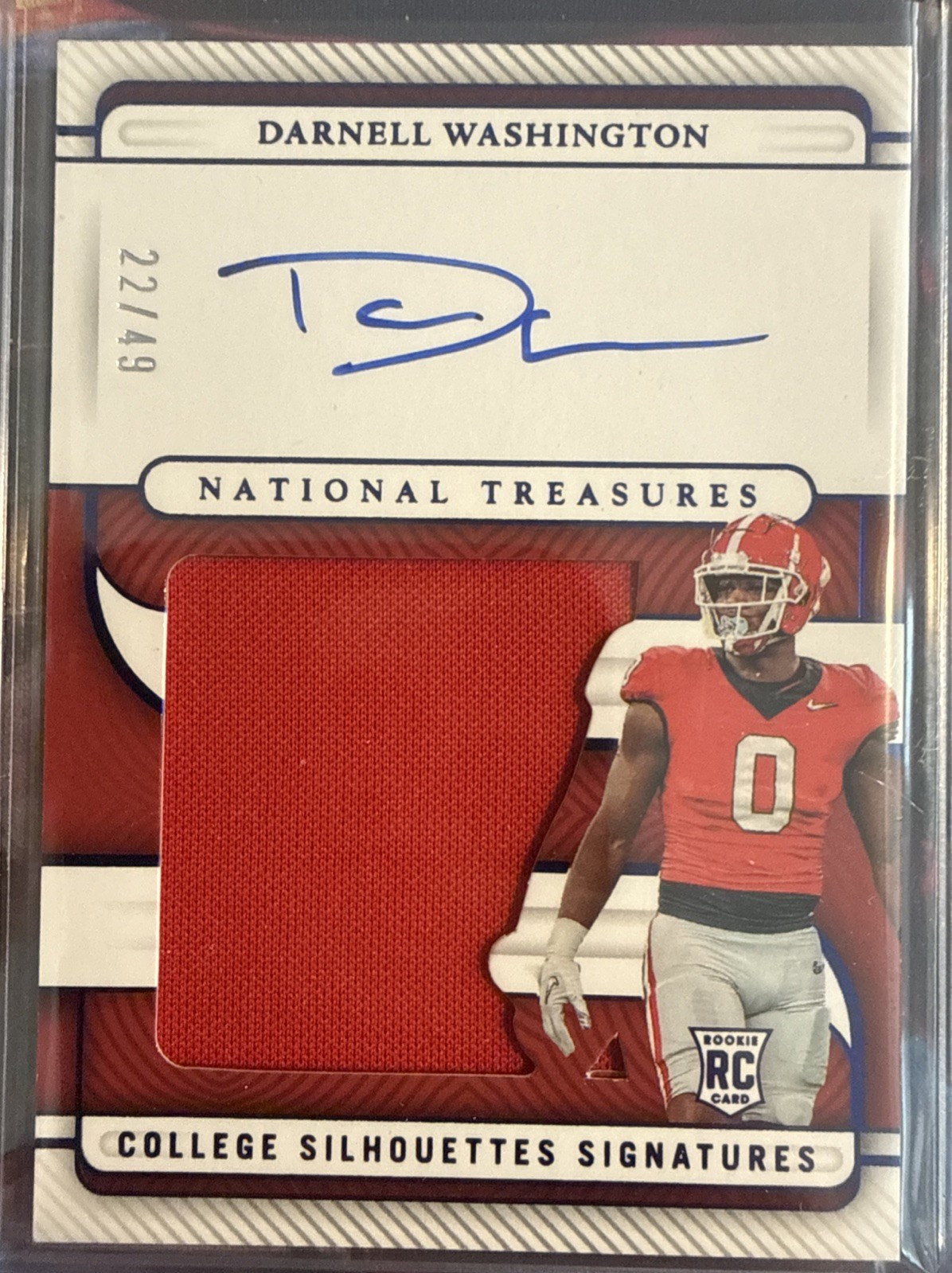 2023 National Treasures Darnell Washington Auto RPA College Silhouettes /49