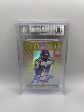 Cris Carter Signed 1999 Donruss Elite Passing The Torch Card Beckett Auto L1