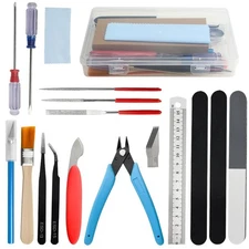 WMYCONGCONG 17 PCS Model Tools Kit Model Basic Tools Hobby Building Craft Set...