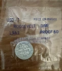 1961 Roosevelt Dime Proof Gem Uncirculated 90% Silver