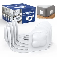 Sheet Holders Bed Sheet Grippers - Fitted Sheet Holder for Corners Keep Sheet...