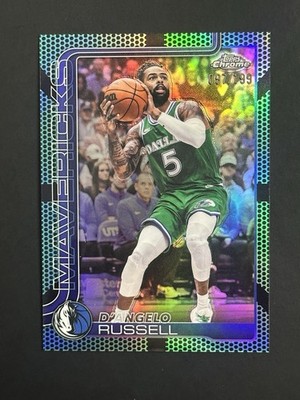 2025-26 Topps Chrome Update D'Angelo Russell #90 Aqua Basketball Refractor /199