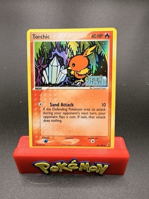 POKEMON EX CRYSTAL GUARDIANS TORCHIC RARE STAMPED REVERSE HOLO/FOIL-66/100- LP-c