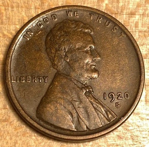 1920 S Lincoln Wheat Cent Penny - EF-XF Condition