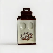 Vintage Jug Wheat Pattern Ceramic Spoon Rest Kitchen Cooking Egg Made In Japan