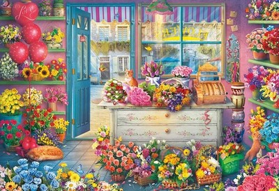 Canvas art print giclée poster. pillow. flower shop florist