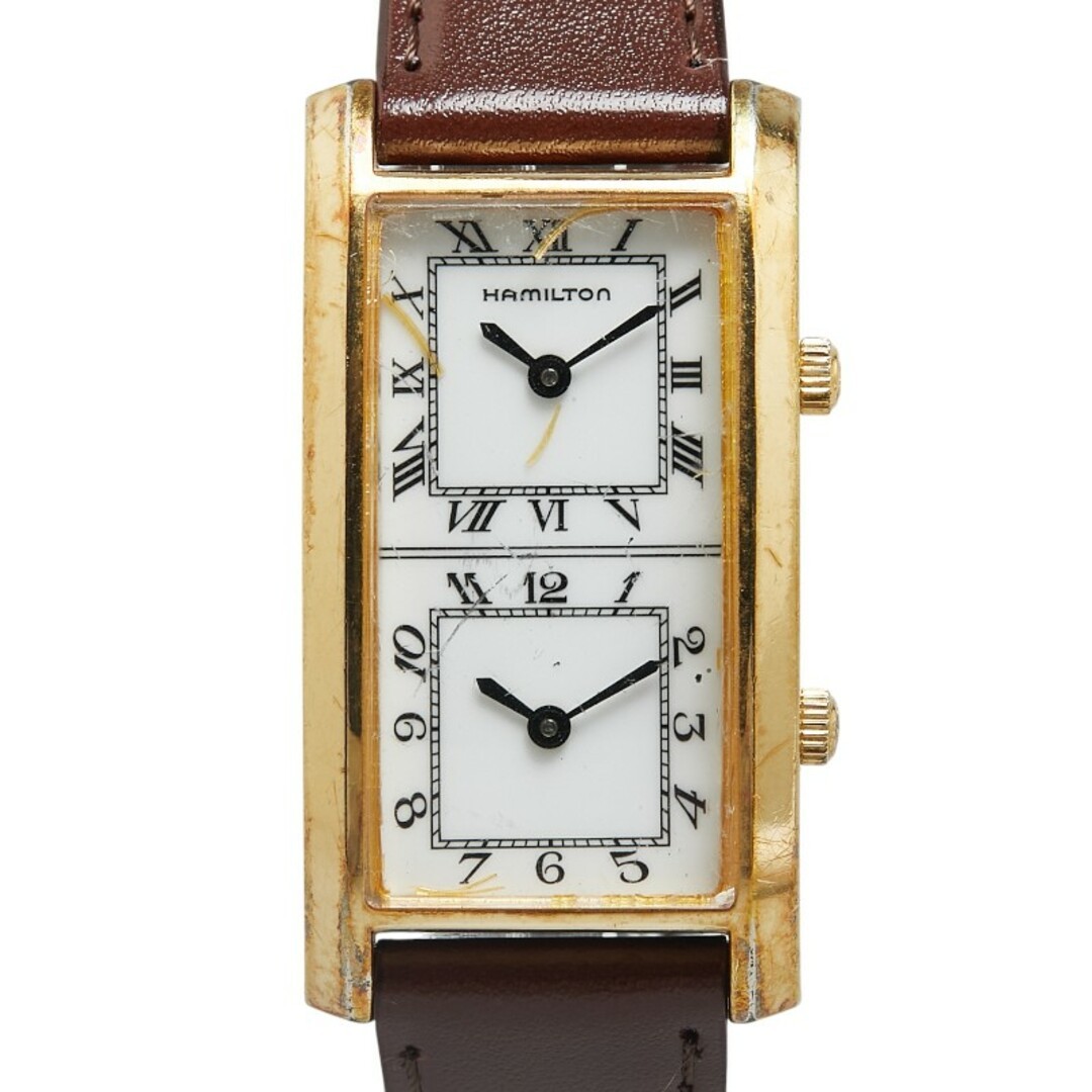 Hamilton American Traveler Dual Time Quartz Watch 6232 with Aftermarket Belt Strap