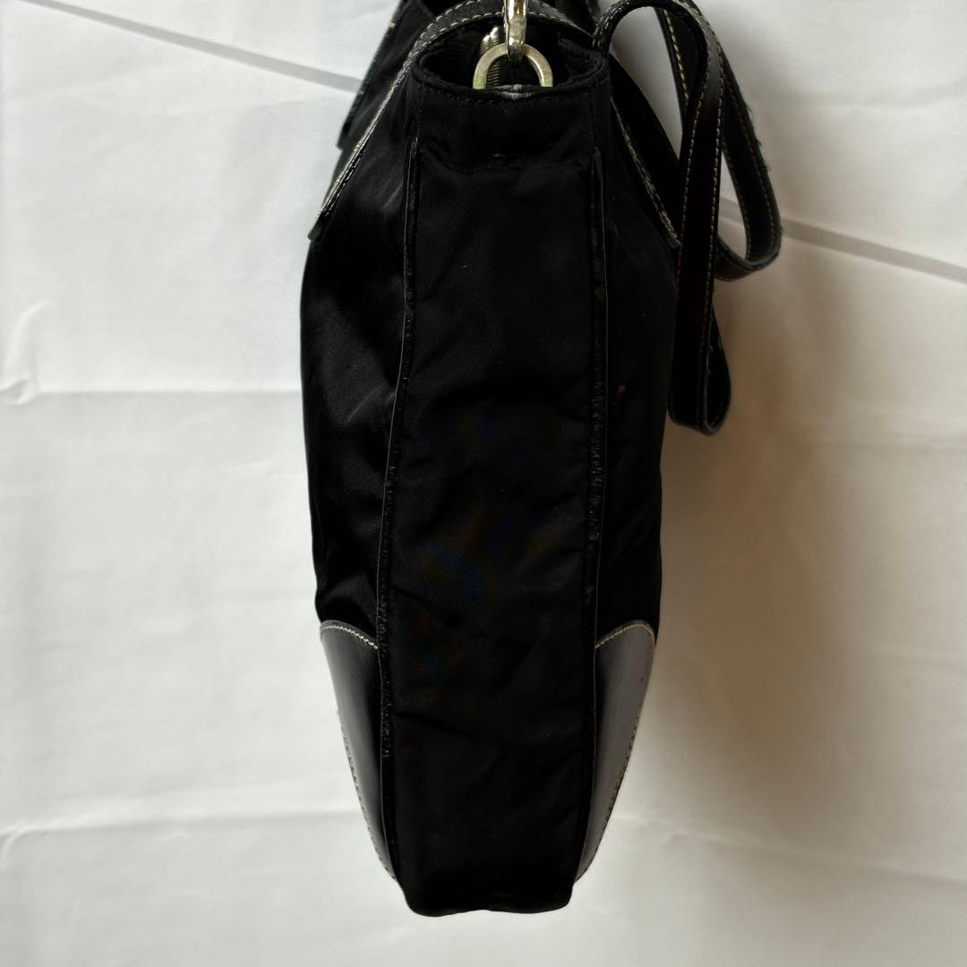 PRADA nylon 2WAY shoulder tote bag black leather accents with storage bag thumbnail 12