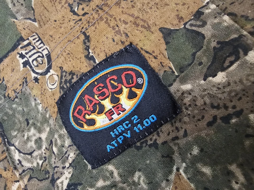 Vintage Rasco FR Henley Shirt Mens Medium Flame Resistant Cajun Camo Long Sleeve - Image 3 of 4