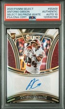 2020 Select Antonio Gibson Prizm White Rookie RC/20 Auth Auto PSA 10 Pop 1 Rare!