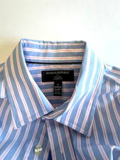 Banana Republic Classic Fit Non Iron Small 14 - 14 1/2 32-33" striped Men shirt