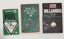 3 Billiards & Pool Manuals/Rules Books MIXED LOT old used & NOS