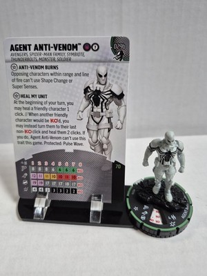 Heroclix Venom Agent Anti-Venom 029b Rare Prime W/card