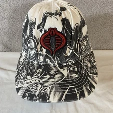 GI Joe Cobra Tek & Flex Fitted Hat Cap OSFM 2010 Hasbro All Over Print Art READ