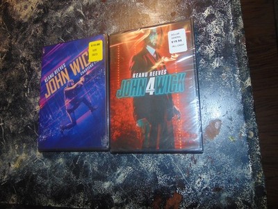new-John Wick: Chapters 1-4 DVD Bundle Lot of 4 - Keanu Reeves