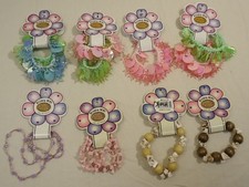 Stretchy Bracelets Hair Accessories Qty 8 Plastic Wood Shell