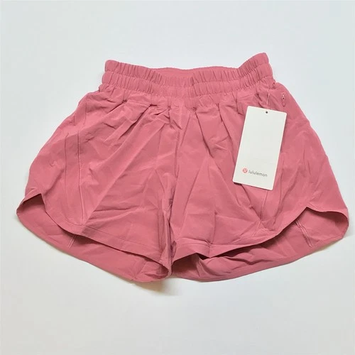 NEW LULULEMON Track That 5" MR Short 12 Cherry Tint