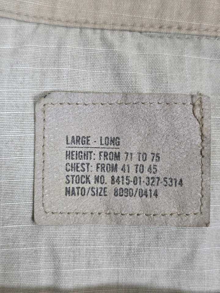 VINTAGE US Army Jacket Mens Large Long Desert Camo DCU Combat Coat Ripstop 90s - Image 2 of 4