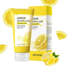 Lemon Exfoliating Gel,Peeling Gel Face Exfoliator,Removes Dead Cells,For Face & 