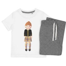 Kinder Nachtwäsche-/Pyjama-Set "A Cute Scottish Girl" (KP041472)