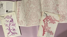VTG 70s VOA Voice of Artex Craft Magazine~Liquid Embroidery Pattern Design Sheet