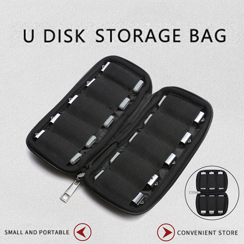 Portable U Disk Holder USB Flash Drives Organizer Case Protective Storage Bag-dx