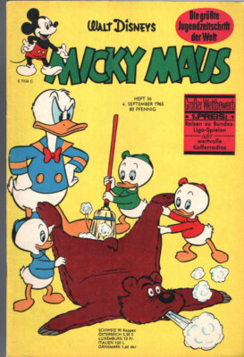 Micky Maus 1965 nr 36  Original  Z1  +MMK Zeitung +Gutschein