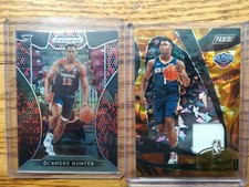 2019-20 Zion Williamson Cracked Ice /99 RC & De'Andre Hunter Snake Skin Prizm