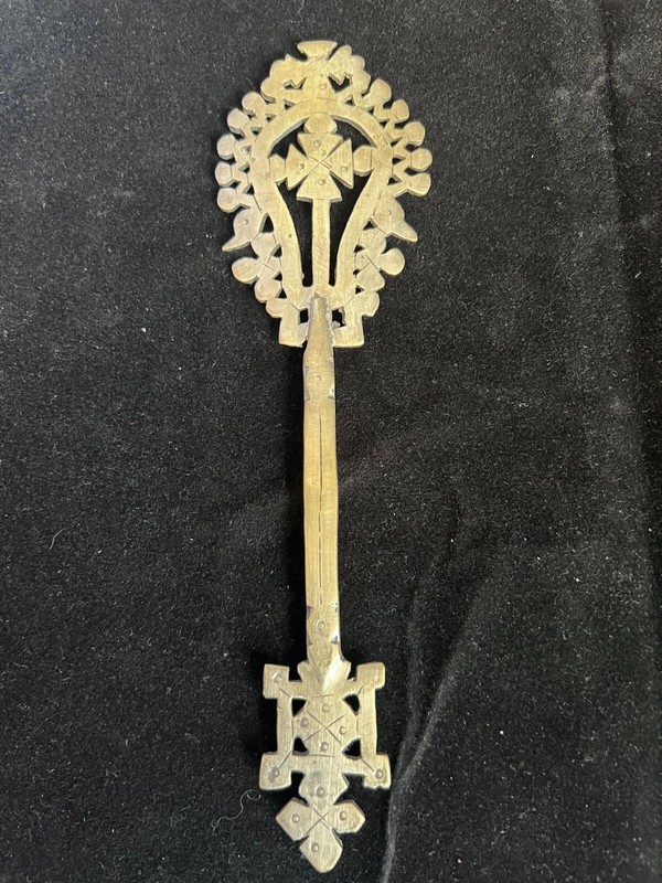 Ethiopian Orthodox Coptic Christian Golden Priests Blessing Cross, Home Decor